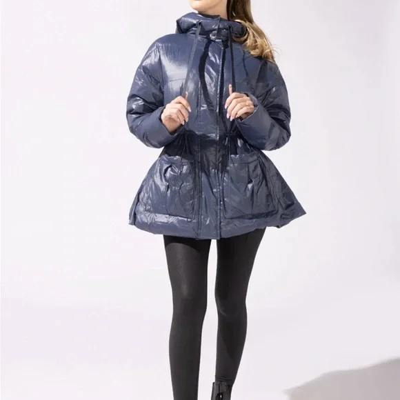 POPFLEX Pearl Peplum Puffer Jacket. New with Tags. Originally $220.00 - Picture 6 of 14